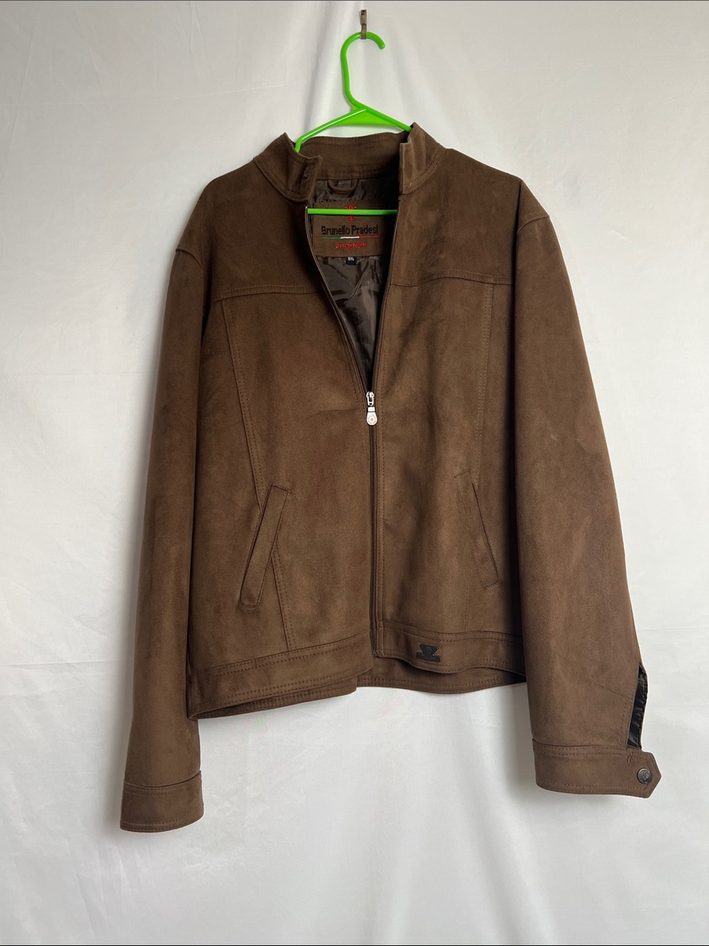 Men's Brown Suede Bomber Jacket